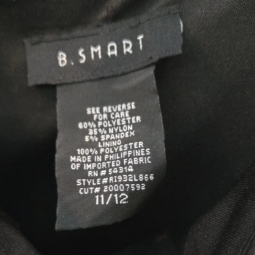 B. Smart  Cocktail Dress Size 11/12 Black High-Low with Cold Shoulder - Picture 2 of 14